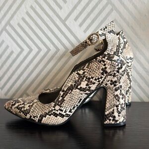 Snake print heels